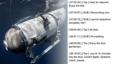 oceangate titan submersible transcript|A final message from doomed Titan submersible is revealed as ex ...